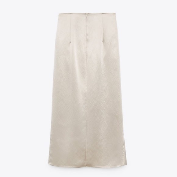 Zara * Satin Effect Midi Skirt - Picture 9 of 10